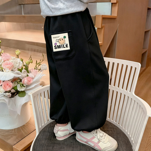 子2025新款 女孩束脚长裤 儿童休闲运动裤 卫裤 宝宝秋装 男女童春秋裤