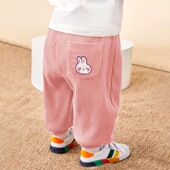 2026秋装 新款 儿童松紧腰束脚裤 男女童灯芯绒休闲长裤 子宝宝童装 潮