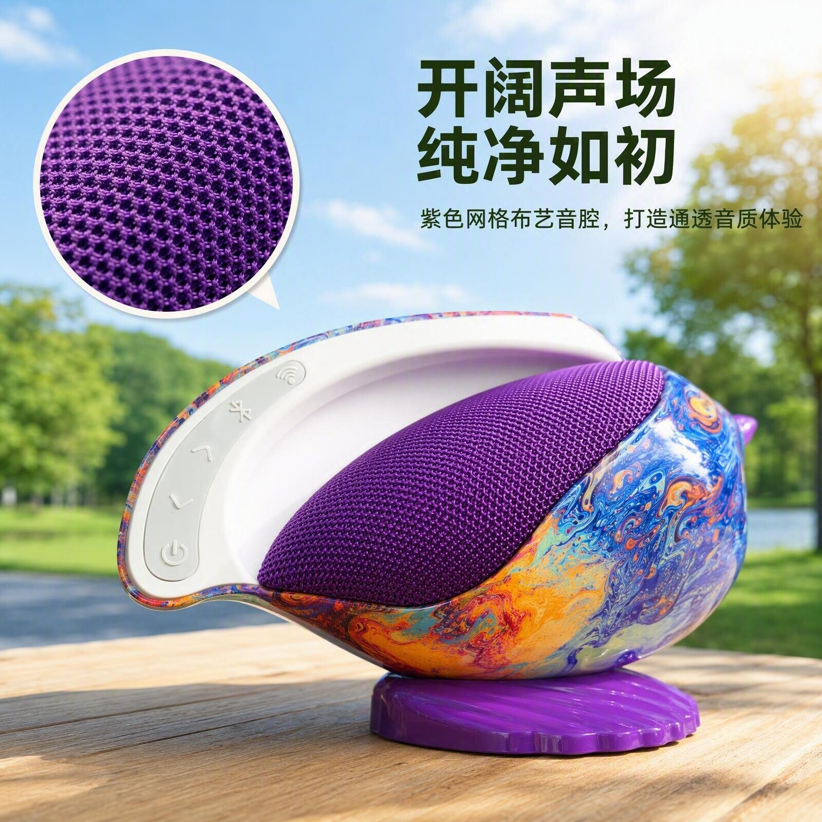 海螺蓝牙音箱户外音响露营便携