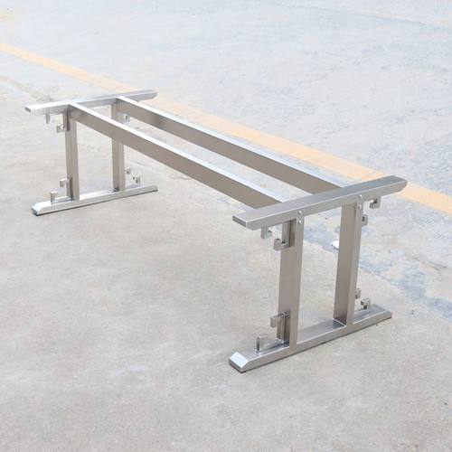 定做不锈钢大板桌腿轻奢中式桌子支架定制桌面原木实木支撑脚订做