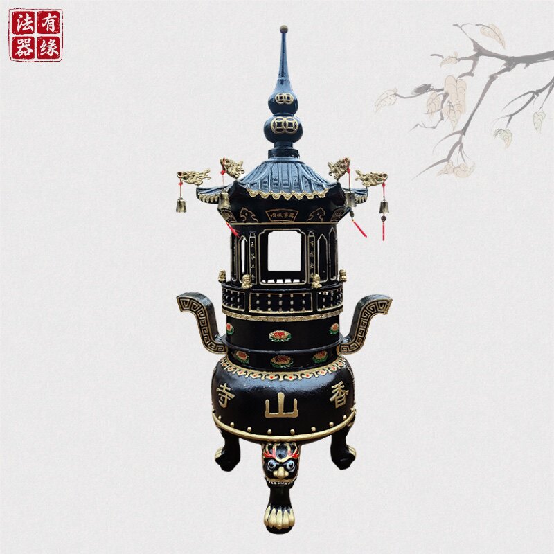 寺庙铸铁多层大型香炉鼎户外