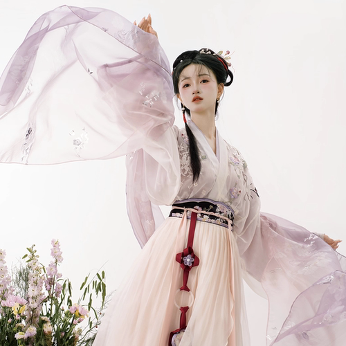【春和】绮罗香 宋制齐腰汉服 仕女图 初秋 天丝绣花对襟衫