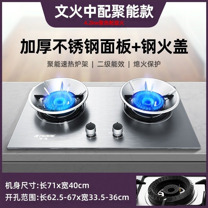 半球煤气灶双灶家用燃气灶嵌入式气液化气猛火炉具天燃气台式天然