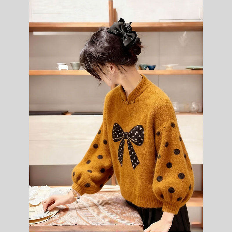 独特高端新中式国风毛衣女2026春季新款爆款慵懒宽松超火针织上衣,女装/女士精品,大码套装,淘宝优惠券,粉丝福利购,淘宝优惠卷