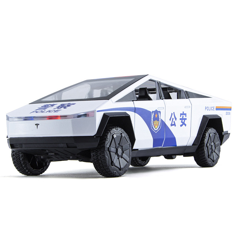 黑曼巴124Tesla皮卡警车玩具