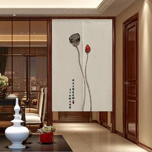 布艺卫生间遮挡帘定制logo棉麻帘 家用布门帘半截厨房短帘北欧日式