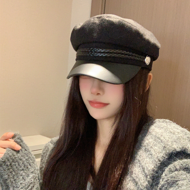 黑色贝雷帽女春秋季2025新款英伦八角帽复古显脸小鸭舌画家报童帽,服饰配件/皮带/帽子/围巾,帽子,淘宝优惠券,粉丝福利购,淘宝优惠卷