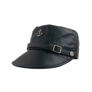 皮质鸭舌马术八角帽子女2026新款小众船锚网红渔夫帽显脸小贝雷帽