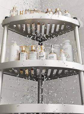 不锈钢脸盆架厕所落地三角架卫生间置物架浴室转角洗脸盆收纳架子