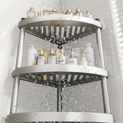 不锈钢脸盆架厕所落地三角架卫生间置物架浴室转角洗脸盆收纳架子