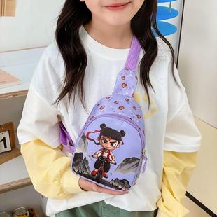 卡通哪吒敖丙儿童斜挎小背包幼儿园六一男女童休闲零钱包迷你胸包