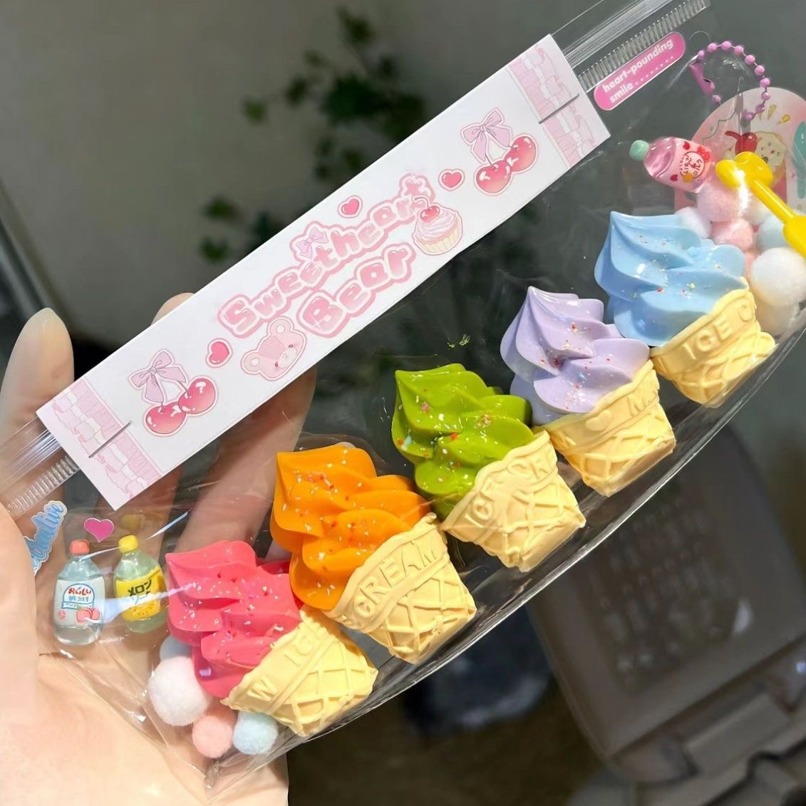 冰淇淋条捏捏食品级硅胶甜筒仿真食玩解压超软玩具烂泥手感