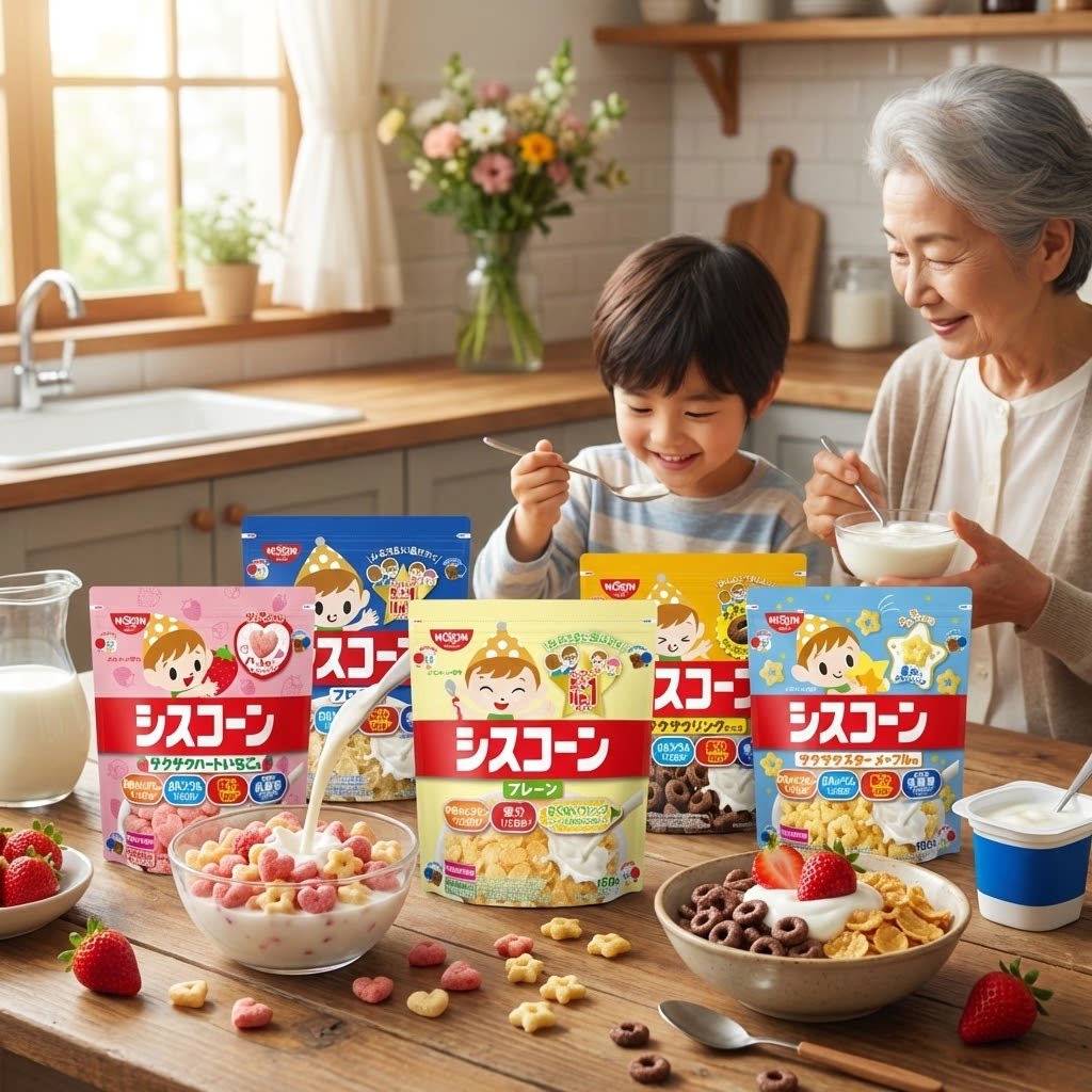 日本原装日清Nissin玉米片原味乳酸菌巧克力味枫糖草莓儿童分包装