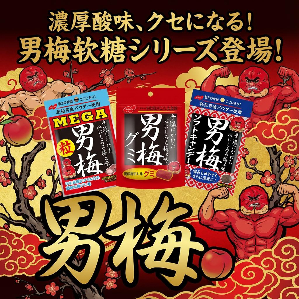 日本进口诺贝尔男梅软糖夹心软糖果汁糖梅片小梅子酸溜酸溜