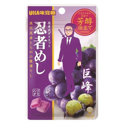 日本悠哈Uha忍者糖巨峰晴王弹珠汽水眼镜糖铠甲糖好吃零食糖果