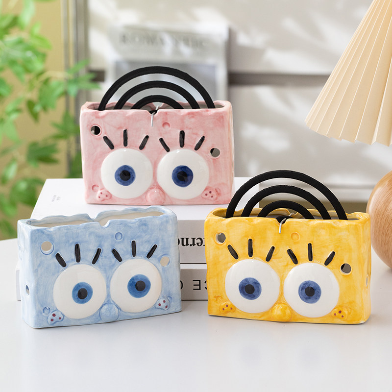 可爱海绵宝宝蚊香盒陶瓷家用防烫香薰蚊香炉盘防火放置器高颜值,收纳整理,蚊香收纳盘/盒/架,淘宝优惠券,粉丝福利购,淘宝优惠卷