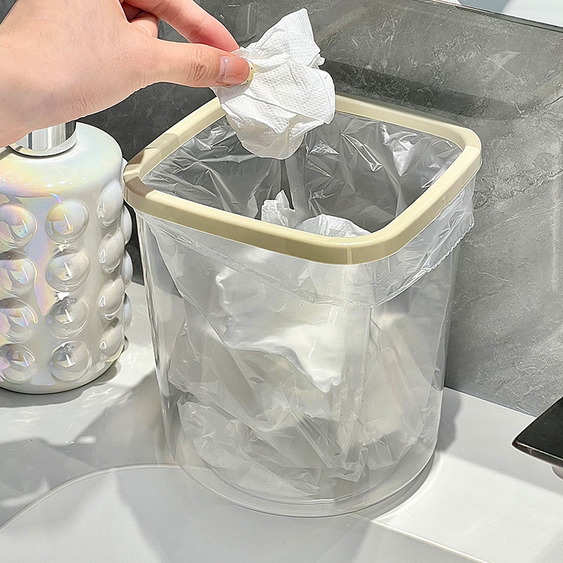 桌面垃圾桶茶渣沥水桶高颜值家用2025新款垃圾客厅筒易清理收纳桶