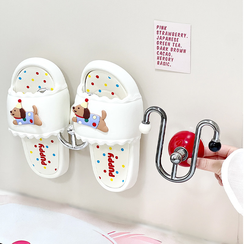 吸盘拖鞋架壁挂式免打孔鞋子收纳神器家用挂钩浴室挂架拖鞋置物架,收纳整理,鞋子收纳架,淘宝优惠券,粉丝福利购,淘宝优惠卷