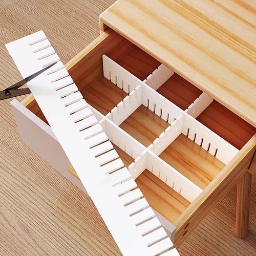 抽屉收纳分隔板片塑料分割板隔断自由组合分格神器内衣袜子收纳盒