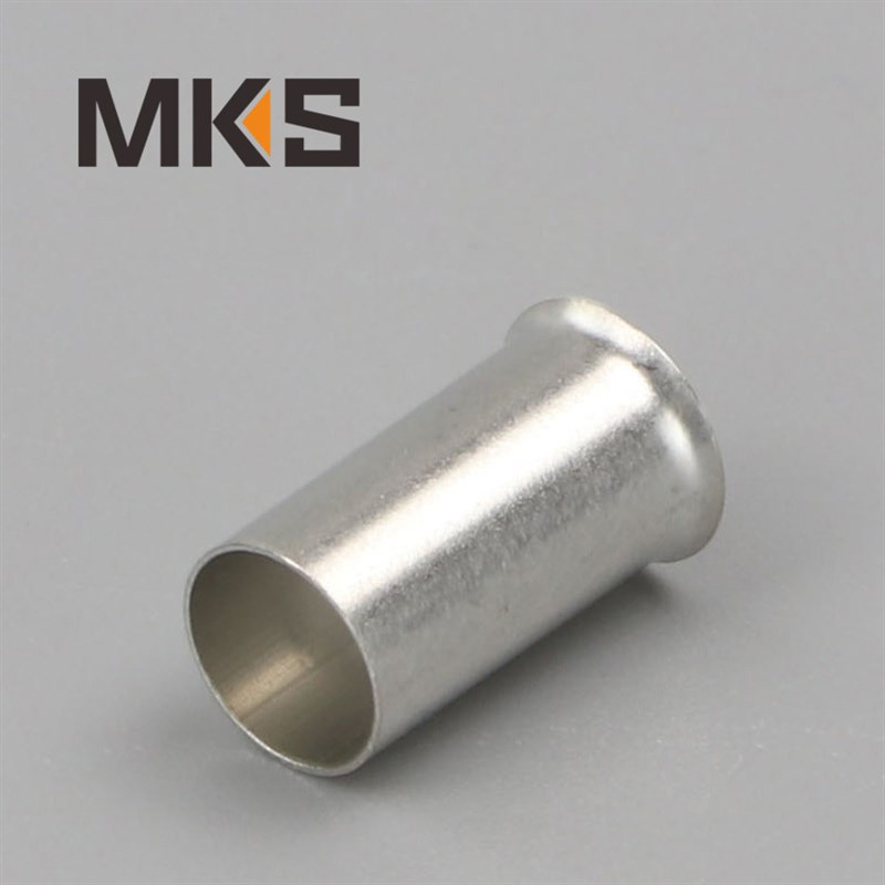 EN4009管形裸端头 针形冷压接线端子 管式插针 黄铜裸铜管铜接头