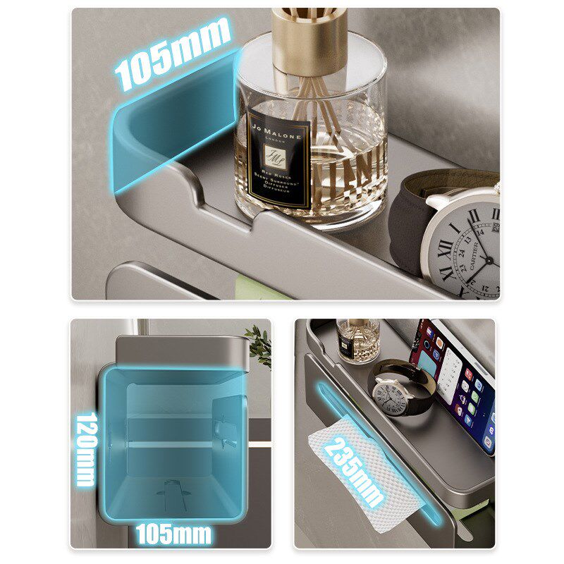 卫生间纸巾盒免打孔厕纸架壁挂式厕所抽纸盒浴室洗手间卷纸置物架