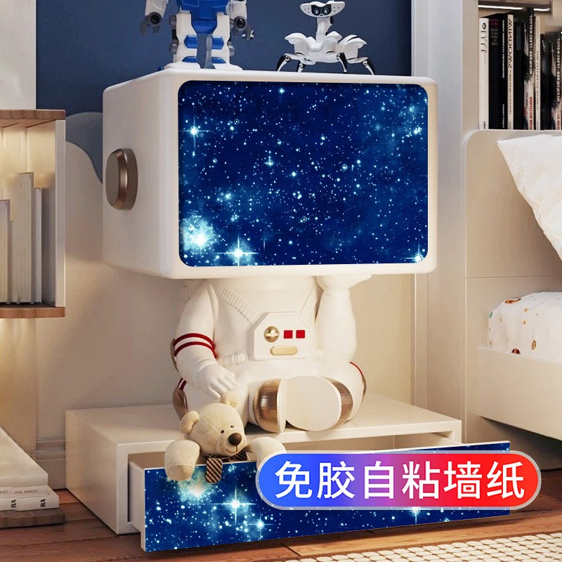 3D星空顶宇宙天花板自粘贴纸橱柜门衣柜子旧家具翻新宿舍改色改造