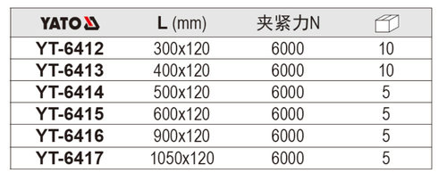 易尔拓F型木工夹子 固定夹具f夹 强力快速夹紧器水管夹YT-6412