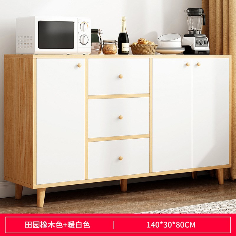 餐边柜厨房柜子储物柜实木色中式碗柜家用客厅靠墙收纳柜茶水柜
