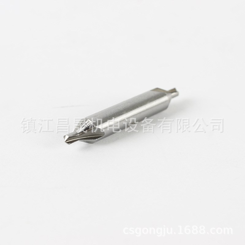 供应A型定位钻6pc高速钢中心钻60度定心钻头螺旋槽打孔倒角器