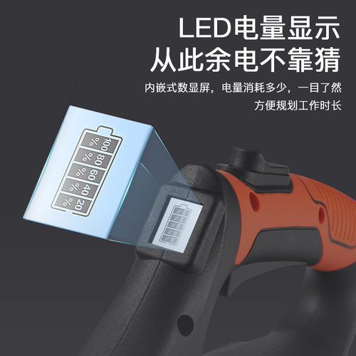 折叠电动割草机充电式小型家用多功能农用收割打草锄草锂电除草机