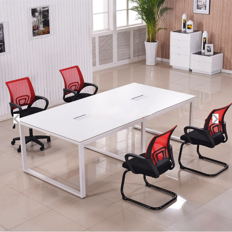 北京办公家具会议桌简约现代会议桌小型接待洽谈培训桌铁艺会客桌