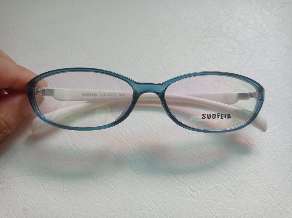 索菲亚女款时尚椭圆镜架小框椭圆宝石蓝色TR90超轻镜架配近视眼镜
