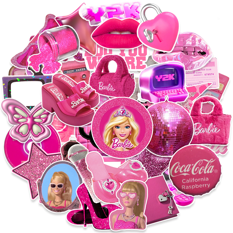 50张高颜值复古芭比娃娃装饰贴纸