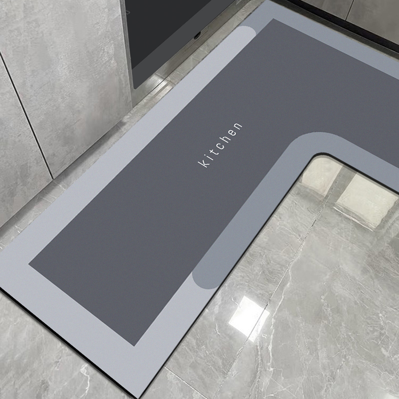 现代简约L型厨房地垫定制