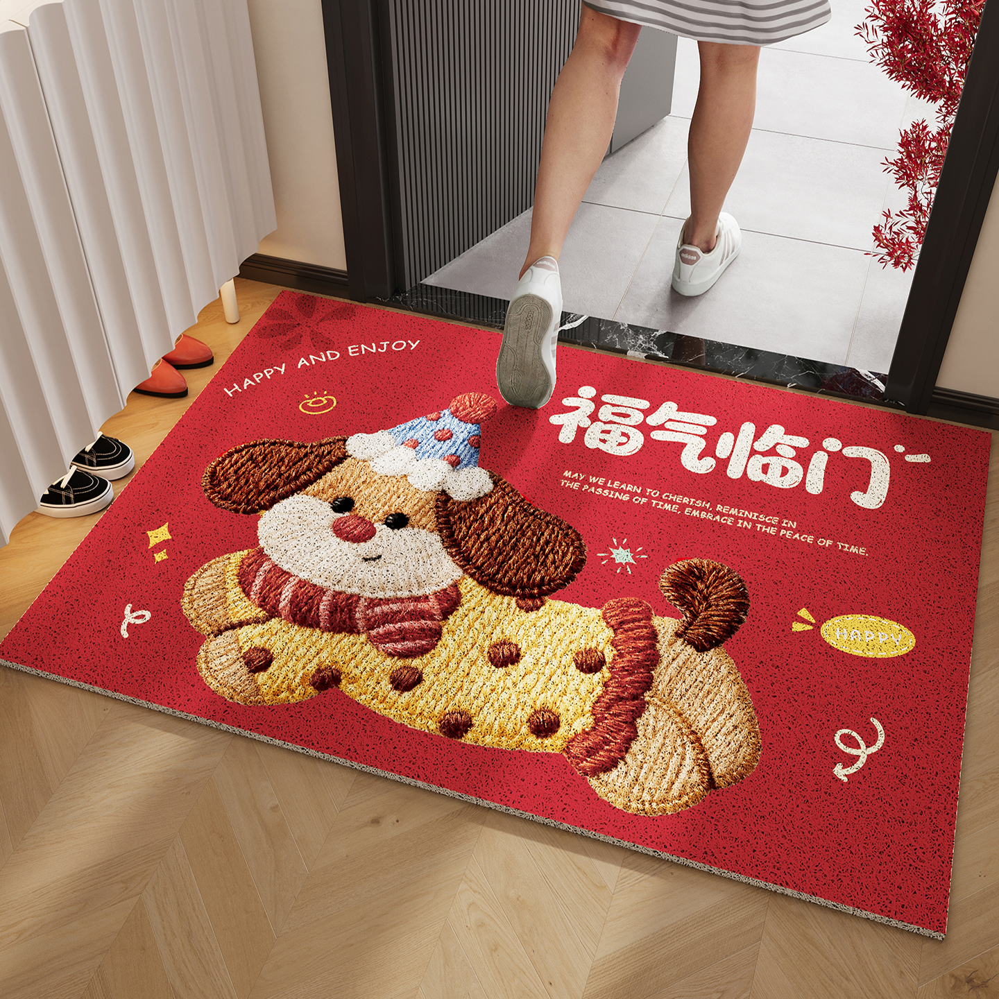 卡通新年入户门地垫2026马年脚垫