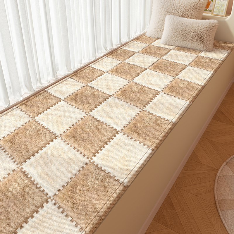 现代简约短绒不掉毛飘窗垫窗台垫