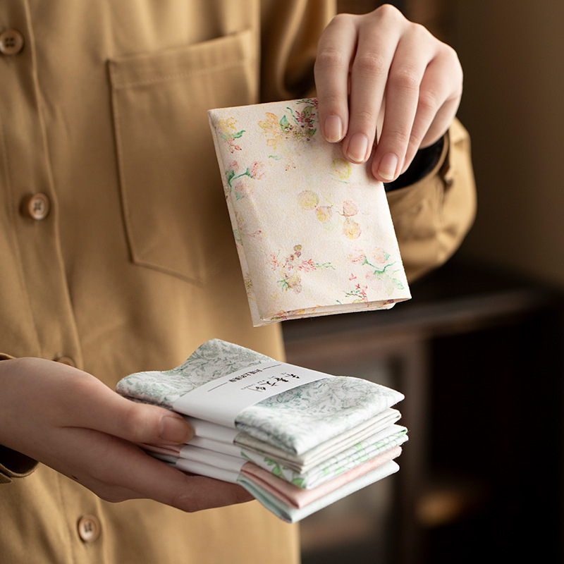 国风麂皮绒双面吸水茶巾茶桌垫