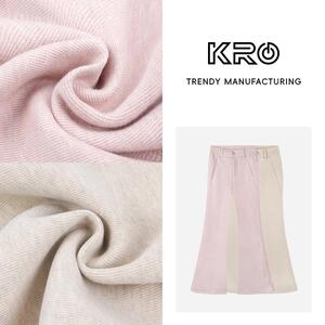 KRO微喇针织裤高腰垂感2024早秋新款提臀修身阔腿长裤