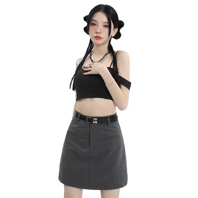KRO西装短裙A字辣妹学院风