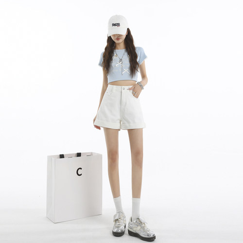 KRO三防卷边a字短热裤