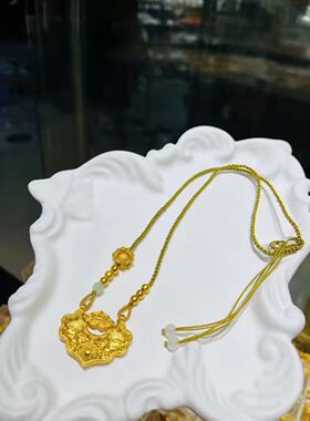 新款双鱼如意锦鲤黄金色吊坠轻奢高级显白百搭福潮项链送女友礼物