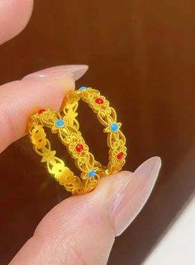 花丝戒指女款轻奢小众高级感食指戒