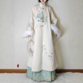 钟灵记 镜花水月 明制加绒加厚长袄马面裙冬季 原创汉服女 套装