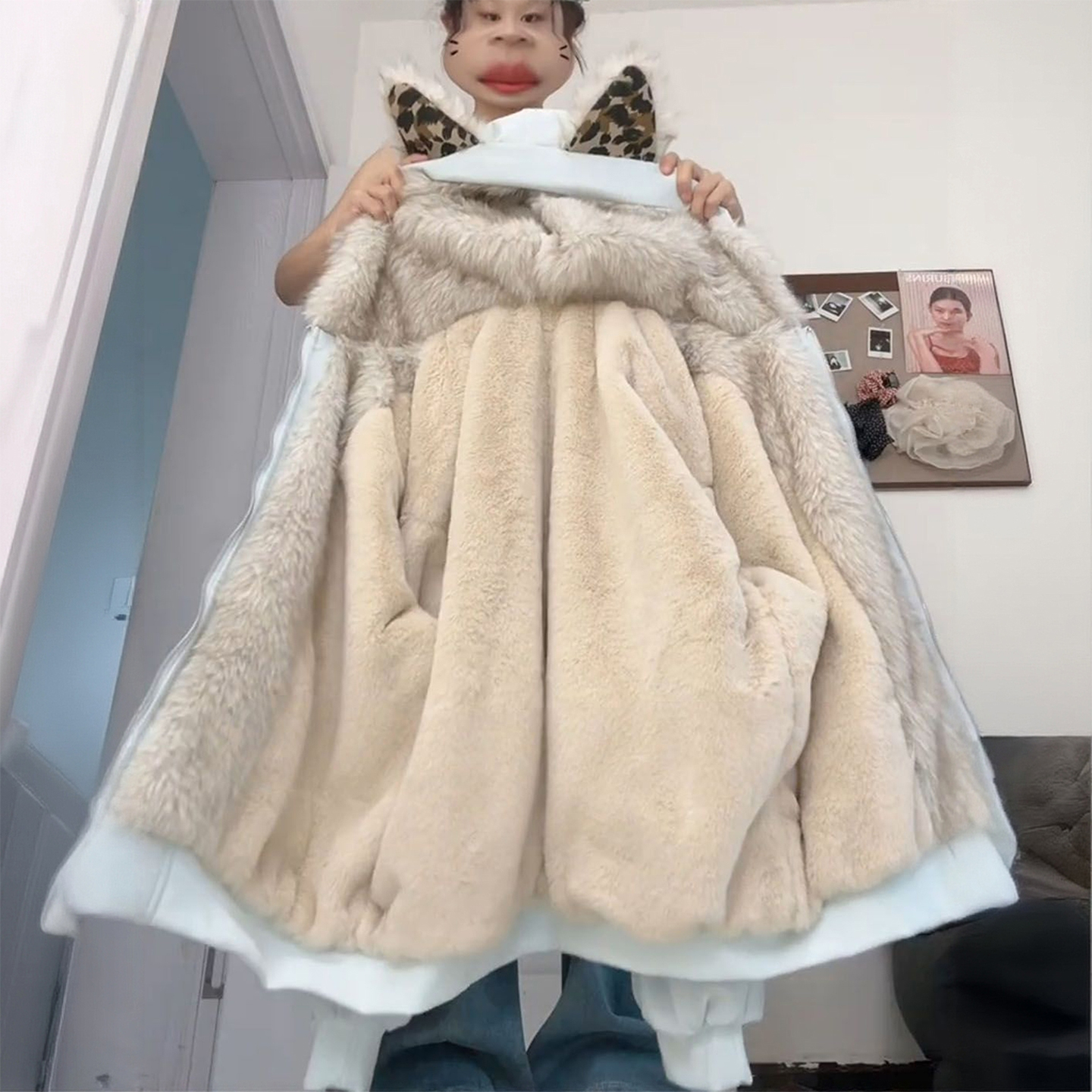 特大码胖mm百搭显瘦加绒棉服上衣