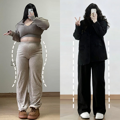 大码胖mm不贴腿宽松百搭阔腿裤女