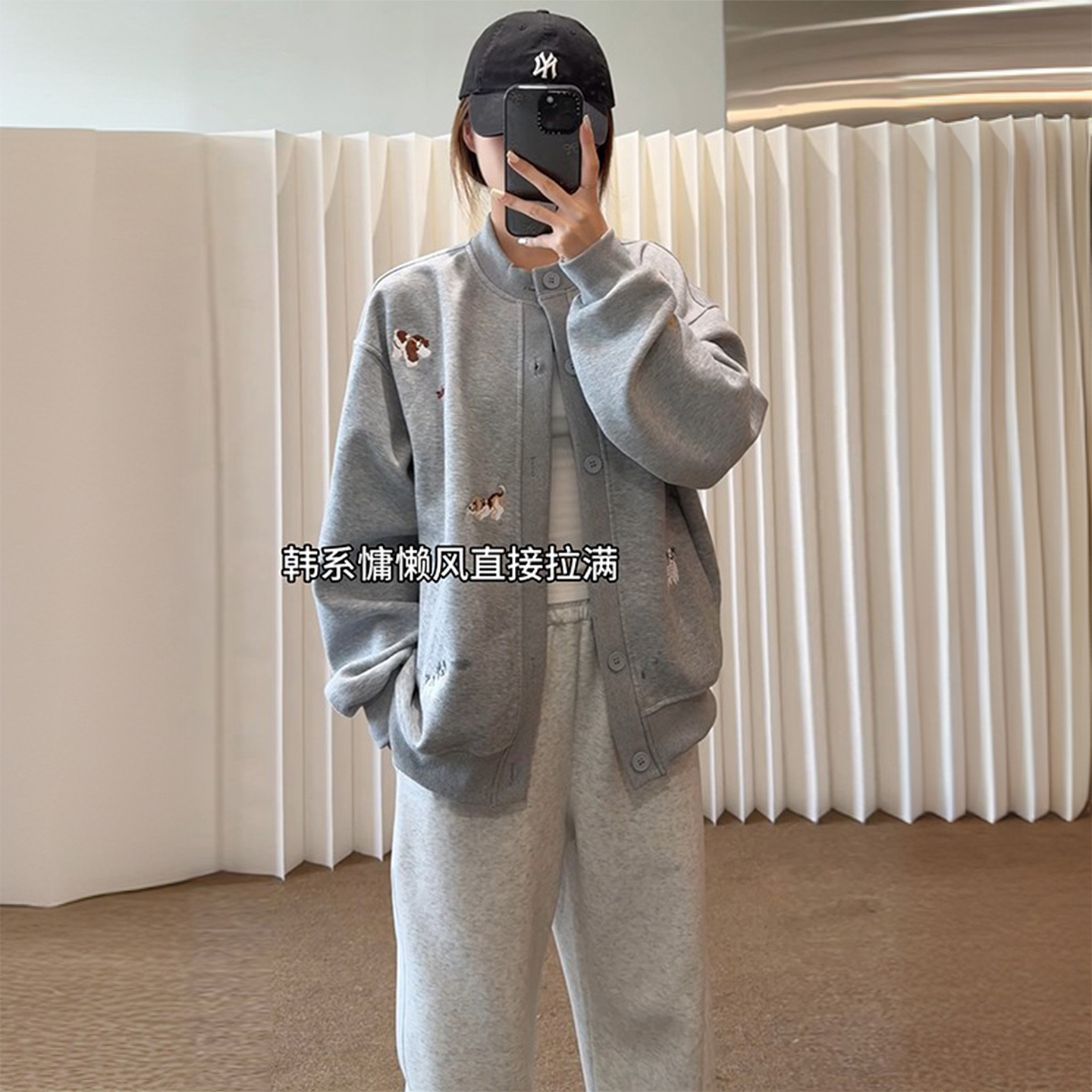 特大码胖mm简约慵懒风长袖上衣女