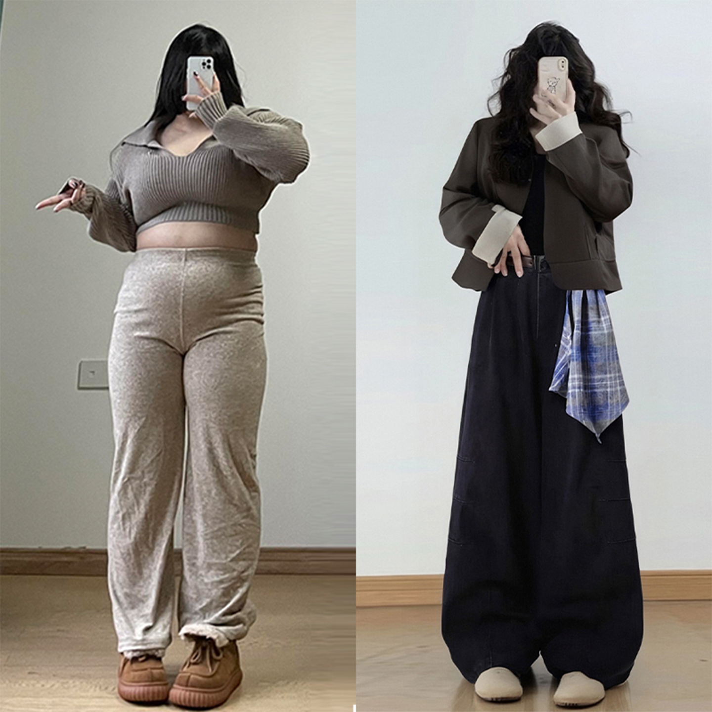 300斤特大码做旧水洗辣妹风长裤