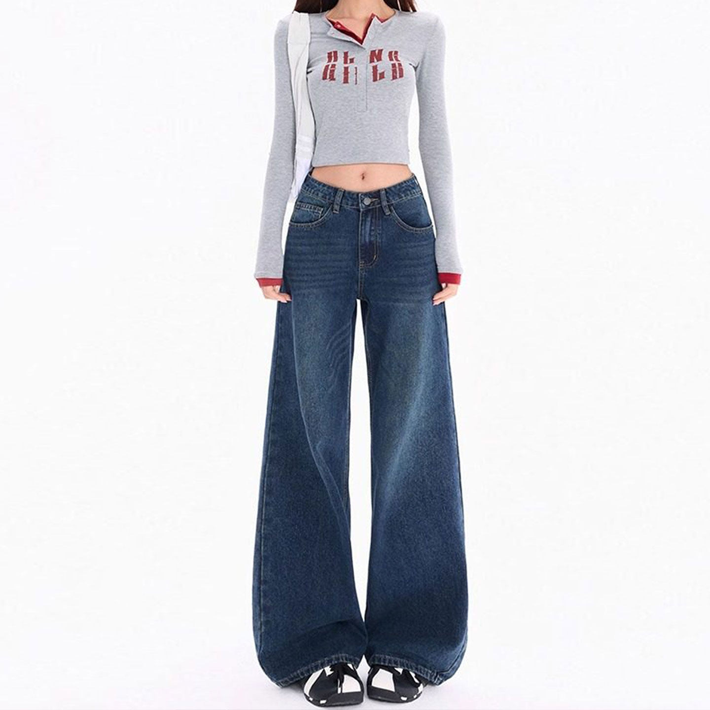 特大码女装胖mm深蓝色阔腿牛仔裤女2026新款高腰显瘦宽松直筒裤子,女装/女士精品,大码裤装,淘宝优惠券,粉丝福利购,淘宝优惠卷