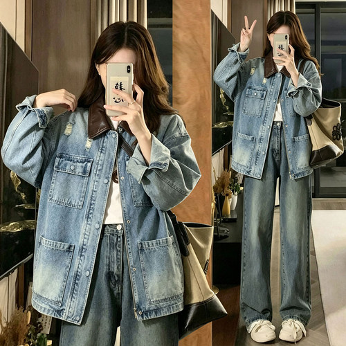 特大码胖mm松弛感减龄百搭外套女
