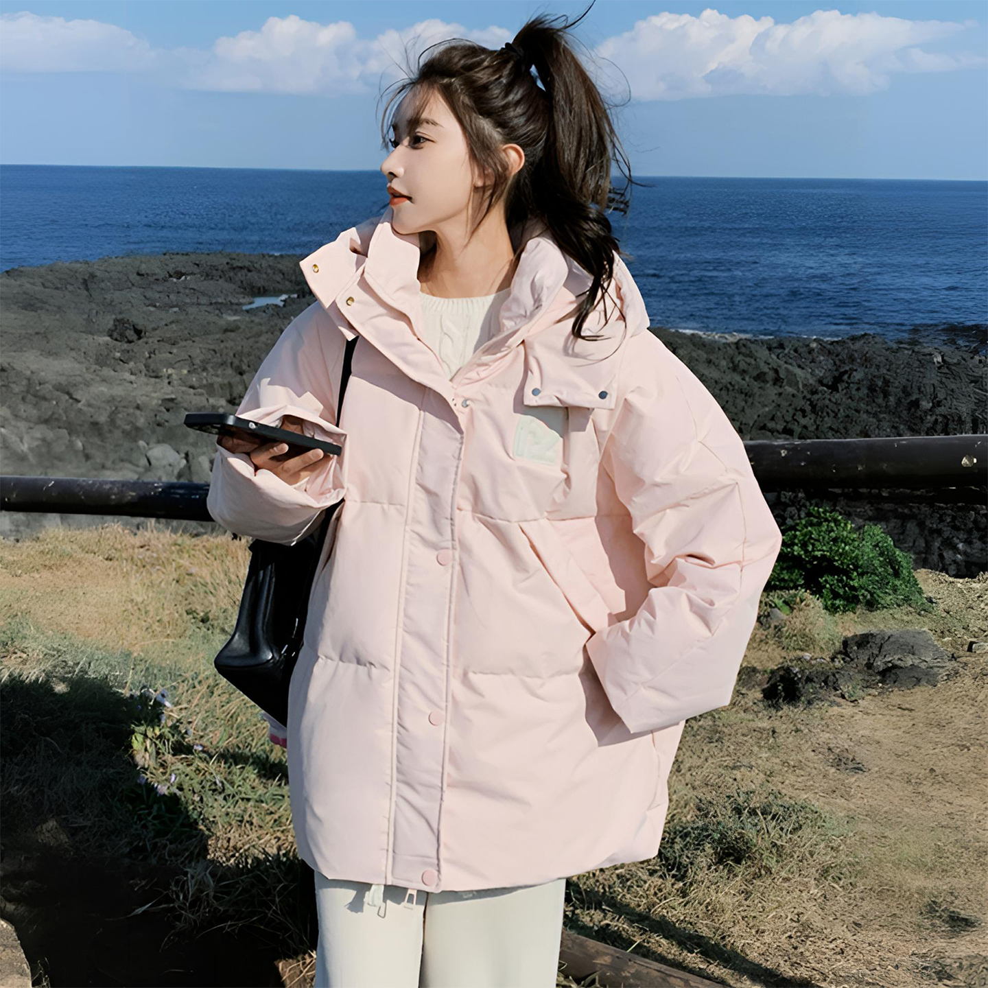 300斤特大码甜美风百搭显瘦棉衣